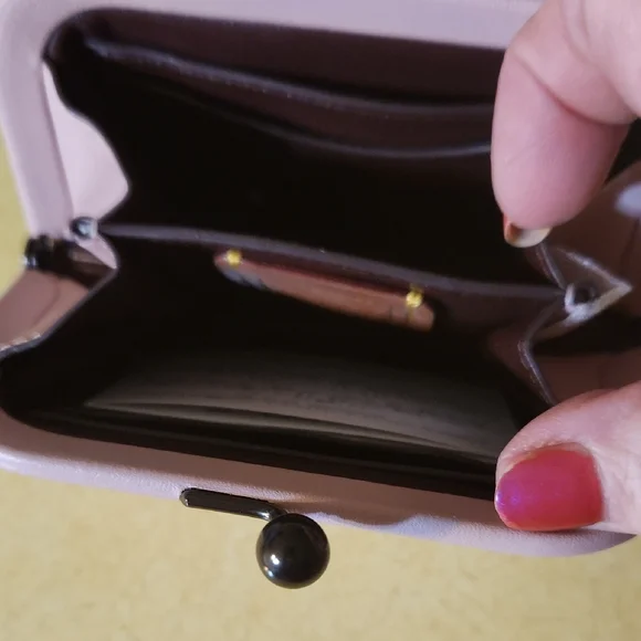 Coach Mauve Leather Wristlet - Picture 4 of 4